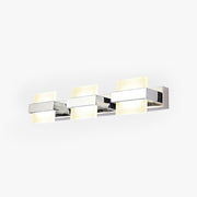 Arisha Modern Square Metal/Acrylic Wall Lamp, Silver, Bathroom - Neutral Decor