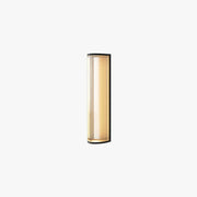 Ray Modern Semi-Cylindrical Outdoor Metal/Acrylic Wall Lamp, Clear/Black - Neutral Decor