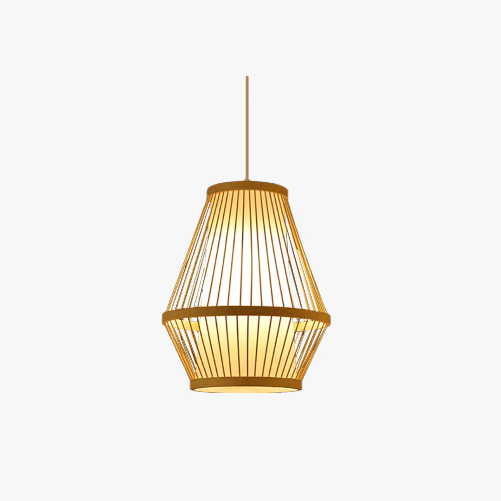 Muto Rattan Handmade Woven Bamboo Vintage Pendant Light - Neutral Decor