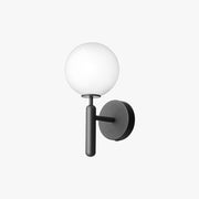 Valentina Wall Lamp Modern Globe, Metal/Glass, Black/Gold, Hallway - Neutral Decor