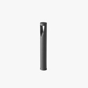 Ray Contemporary Metal Cylindrical Hollow Outdoor Path Light, Black - Neutral Decor