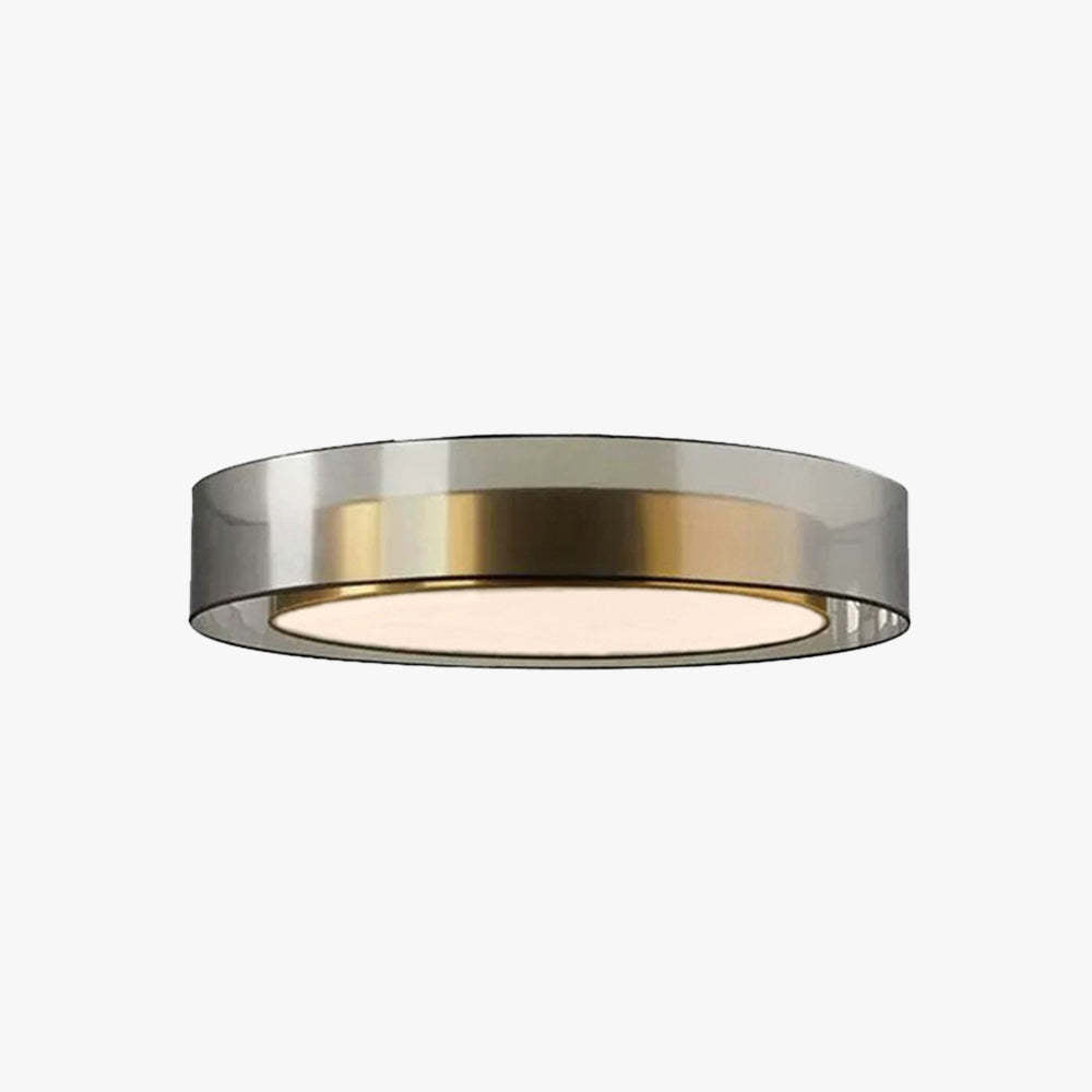Arisha Nordic Modern Round LED Flush Mount Ceiling Light, Gold Copper - Neutral Decor