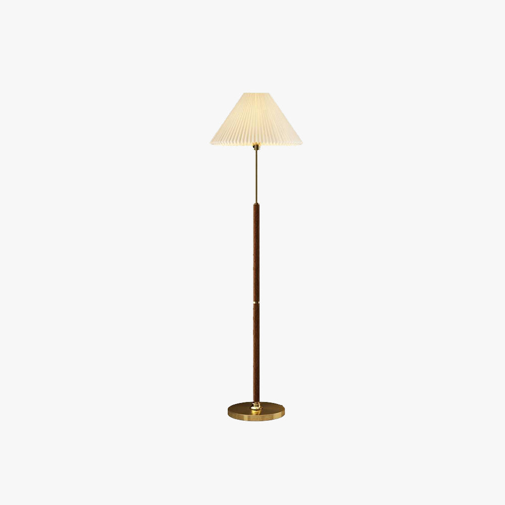 Ozawa Simple Walnut/Metal/Fabric, Table/Floor Lamp, Living Room - Neutral Decor