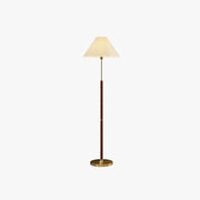Ozawa Simple Walnut/Metal/Fabric, Table/Floor Lamp, Living Room - Neutral Decor