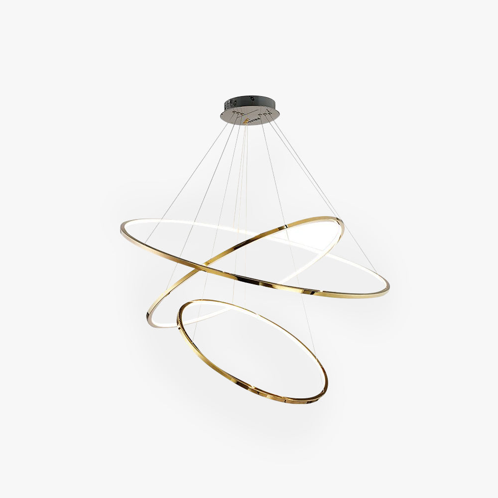Arisha Minimalist Ring Metal Pendant Light, Gold, Living Room - Neutral Decor