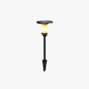 Ray Modern Metal/Marble Solor Outdoor Ground Light, Black - Neutral Decor