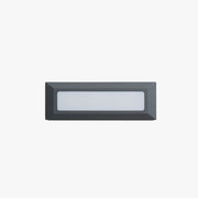 Ray Modern Metal Rectangular Outdoor Deck/Step Light, Black - Neutral Decor