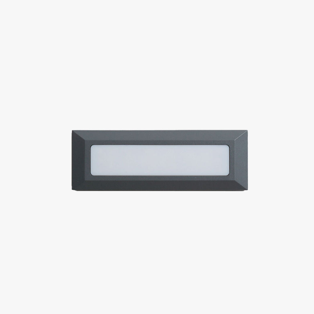 Ray Modern Metal Rectangular Outdoor Deck/Step Light, Black - Neutral Decor