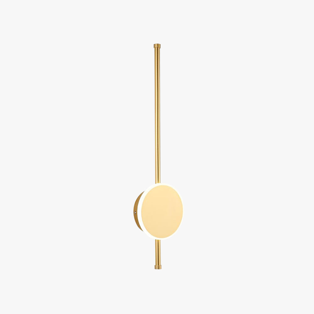 Arisha Modern Round Linear Metal Wall Lamp, White/Black/Gold - Neutral Decor