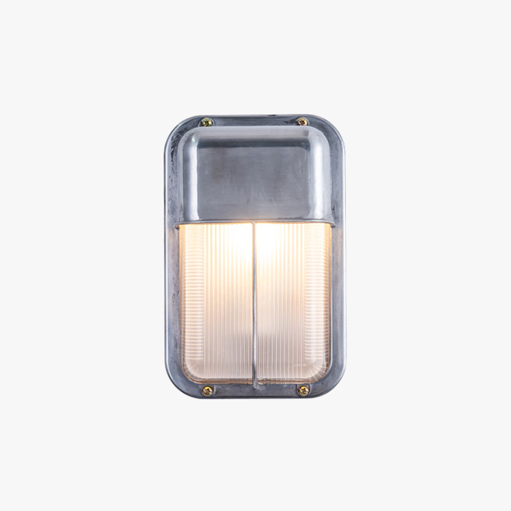Wyre Wall Lamp Geometric Modern Metal Glass Outdoor - Neutral Decor
