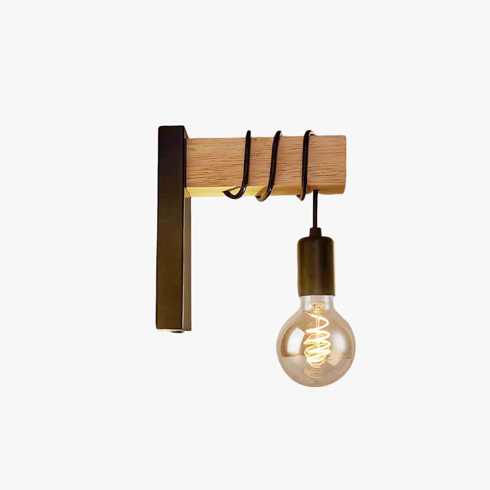 Silva Wall Lamp Bulb Industrial, Metal, Black/White, Living Room - Neutral Decor