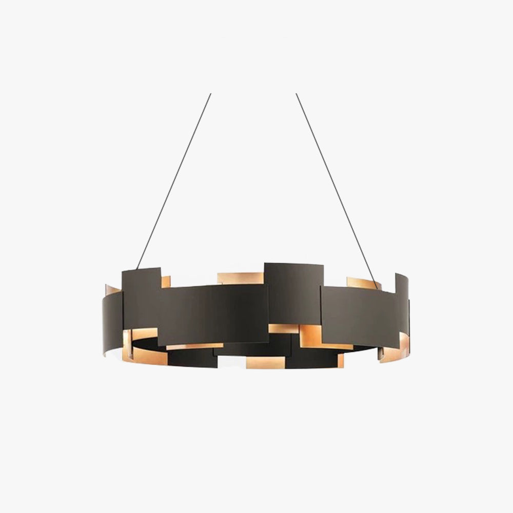 Arisha Modern Ring Metal Pendant Lamp, Black - Neutral Decor