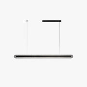 Arisha Minimalist Linear Metal/Acrylic Pendant Light, Black - Neutral Decor