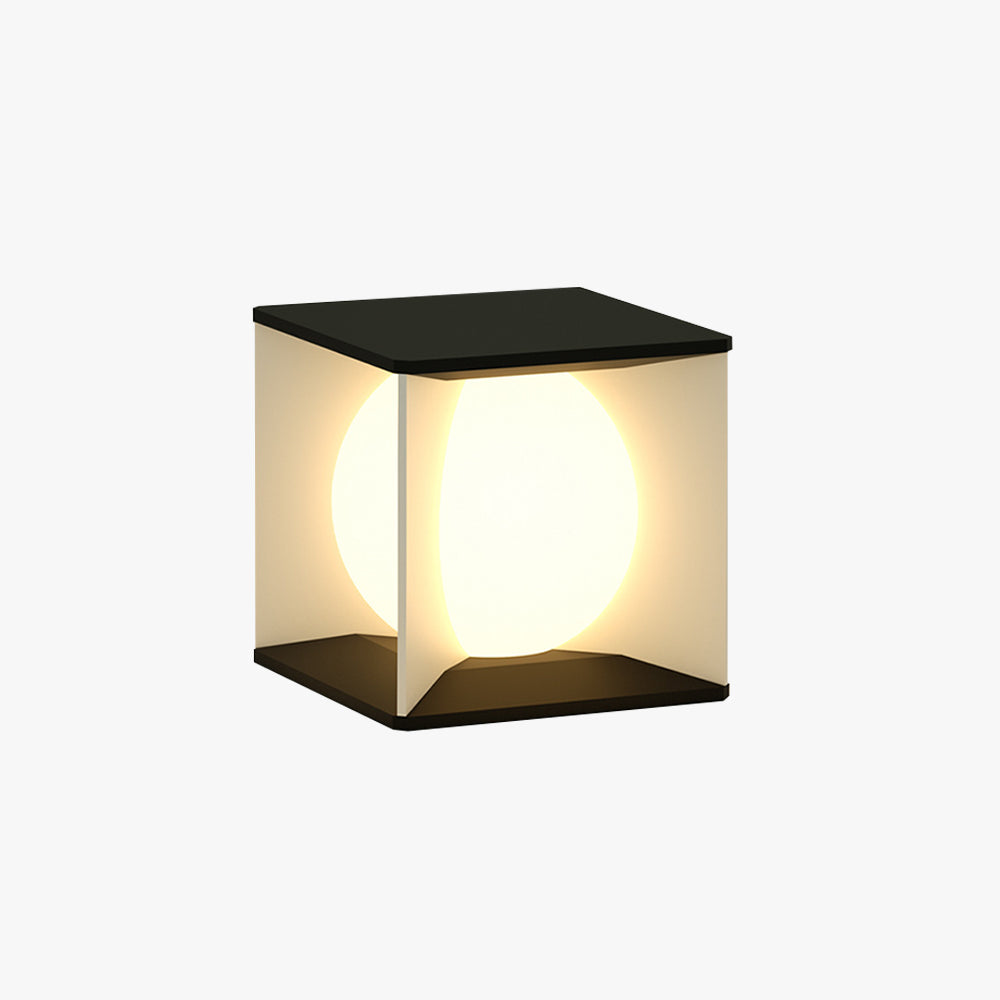 Ray Modern Moon Outdoor Pier-Mount Pillar Light - Neutral Decor
