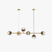 Valentina Modern Bubble Metal/Glass Pendant Light, Gold - Neutral Decor