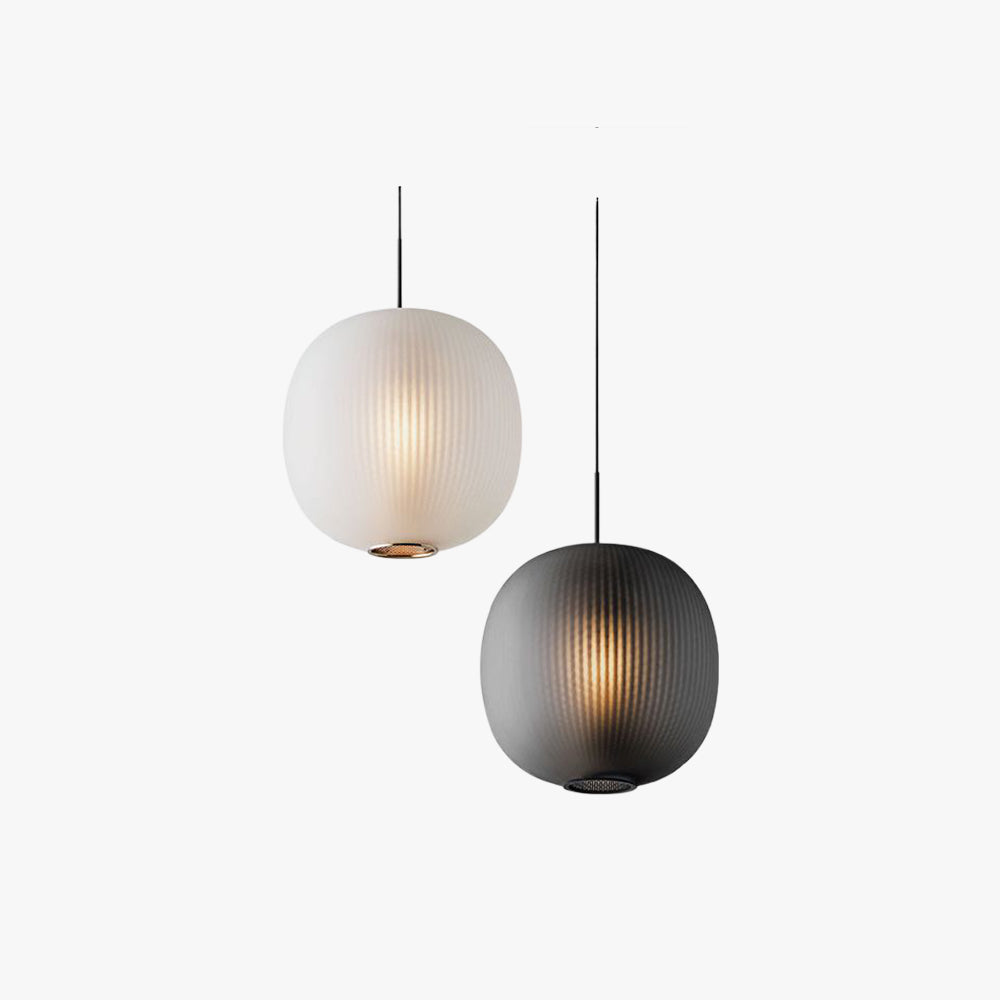 Valentina Frosted Glass Cylinder Pendant Light, Sandy White/Grey, Metal/Glass - Neutral Decor