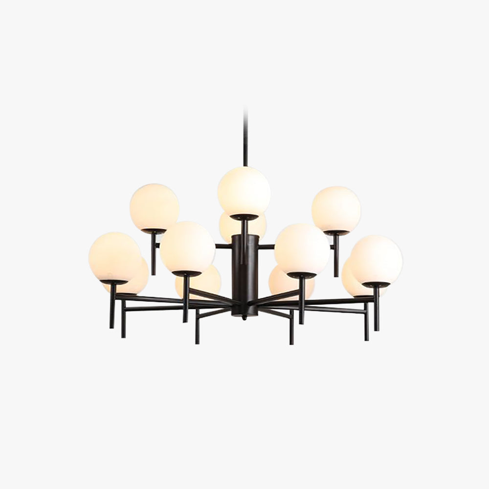 Silva Modern Globe Bubble Metal/Glass Pendant Light, Gold/Black - Neutral Decor