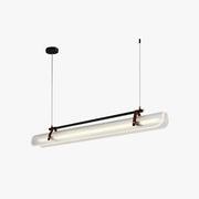 Arisha Pendant Light Linear Modern, Acrylic/Metal, Black/Gold, Study - Neutral Decor