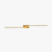 Arisha Luxury Curved Linear Metal Wall Lamp, Gold - Neutral Decor
