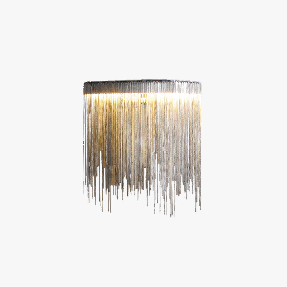 Arisha Wall Lamp Decorative/Modern, Tassel Chain, Silver, Living Room - Neutral Decor