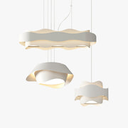 Arisha Art Deco Flower Shape Pendant Light, White - Neutral Decor