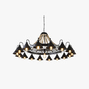 Epoch Vintage Industrial Rope Chandelier Living Room - Neutral Decor