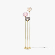 Mira Designer Bubble Floor Lamp, Metal/Glass - Neutral Decor