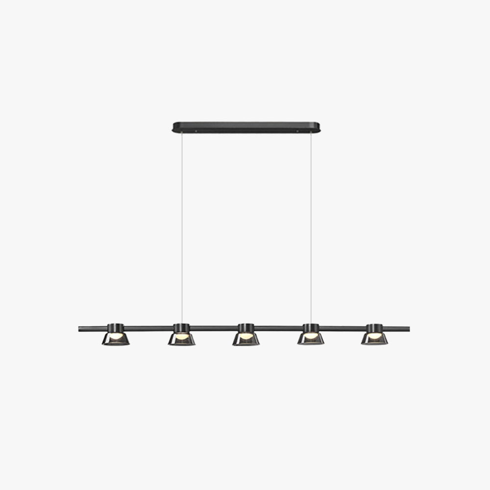 Arisha Modern Linear Metal Pendant Light,Black - Neutral Decor