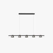 Arisha Modern Linear Metal Pendant Light,Black - Neutral Decor