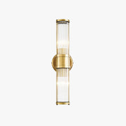 Kristy American Cylindrical Elegant Gold Glass/Metal Vanity Wall Lamp - Neutral Decor