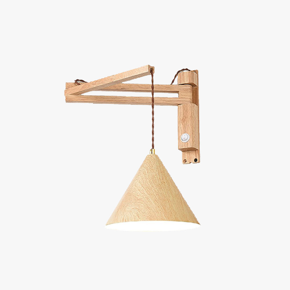 Muto Adjustable Wall Lamp, Wood/Metal, 2 Color, Living Room - Neutral Decor