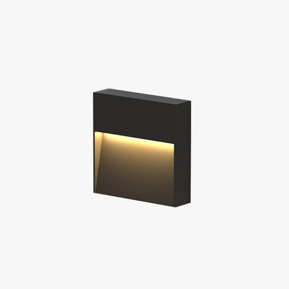 Ray Metal Rectangular Outdoor Deck/Step Light, Black - Neutral Decor