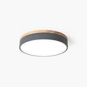 Aria Nordic LED Round Flush Mount Ceiling Light Wood Color - Neutral Decor