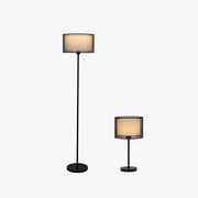 Baines Fabric Lampshade Table & Floor Lamp, 2 Colour - Neutral Decor