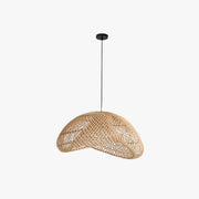 Juno Rustic Rattan Pendant Light Living Room - Neutral Decor