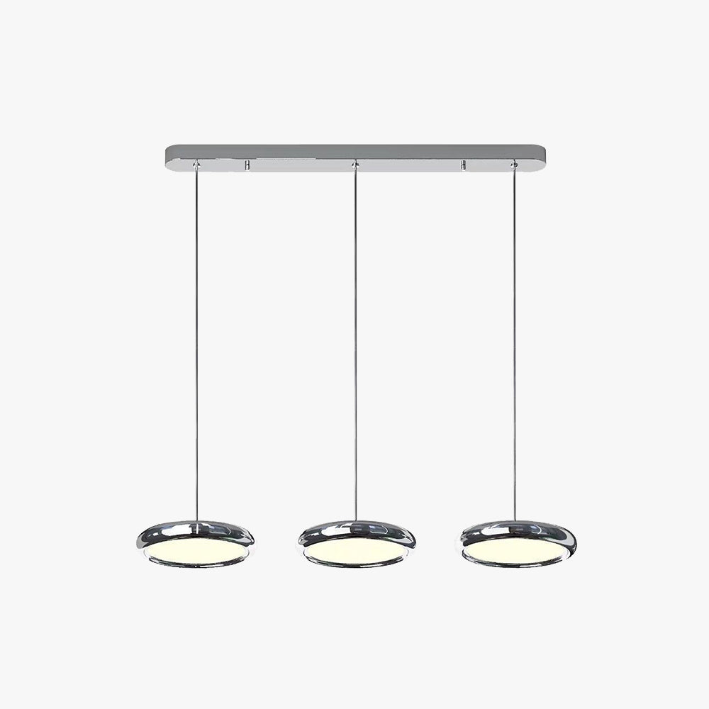 Arisha Minimalist Circular Metal Pendant Light,Silver/Gold/Rose Gold - Neutral Decor