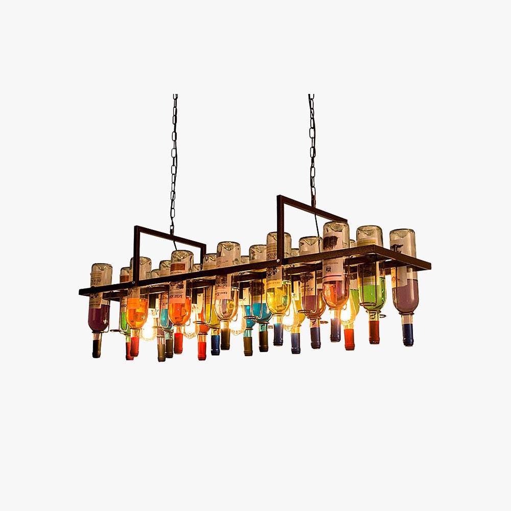 Austin Art-Deco Wine Bottle Glass Pendant Light Rust - Neutral Decor
