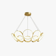 Arisha Luxury Ring Metal Pendant Light, Gold - Neutral Decor
