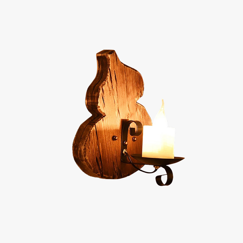 Epoch Wall Lamp Cucurbits/Candle Vintage, Wood/Metal, Dining Room - Neutral Decor