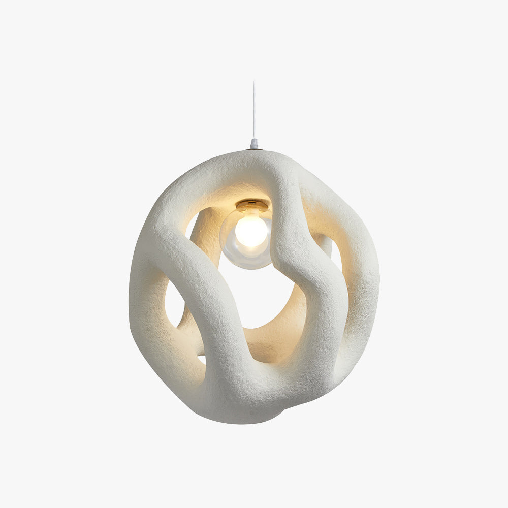 Avi Modern Metal/Resin White/Black Pendant Light - Neutral Decor