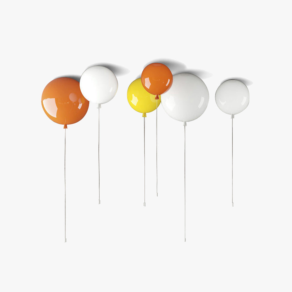 Aria Glossiness Ceiling Light Balloon Flush Mount, Bedroom - Neutral Decor