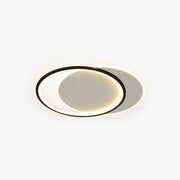 Arisha Modern Square/ Round Flush Mount Ceiling Light, Black with White - Neutral Decor