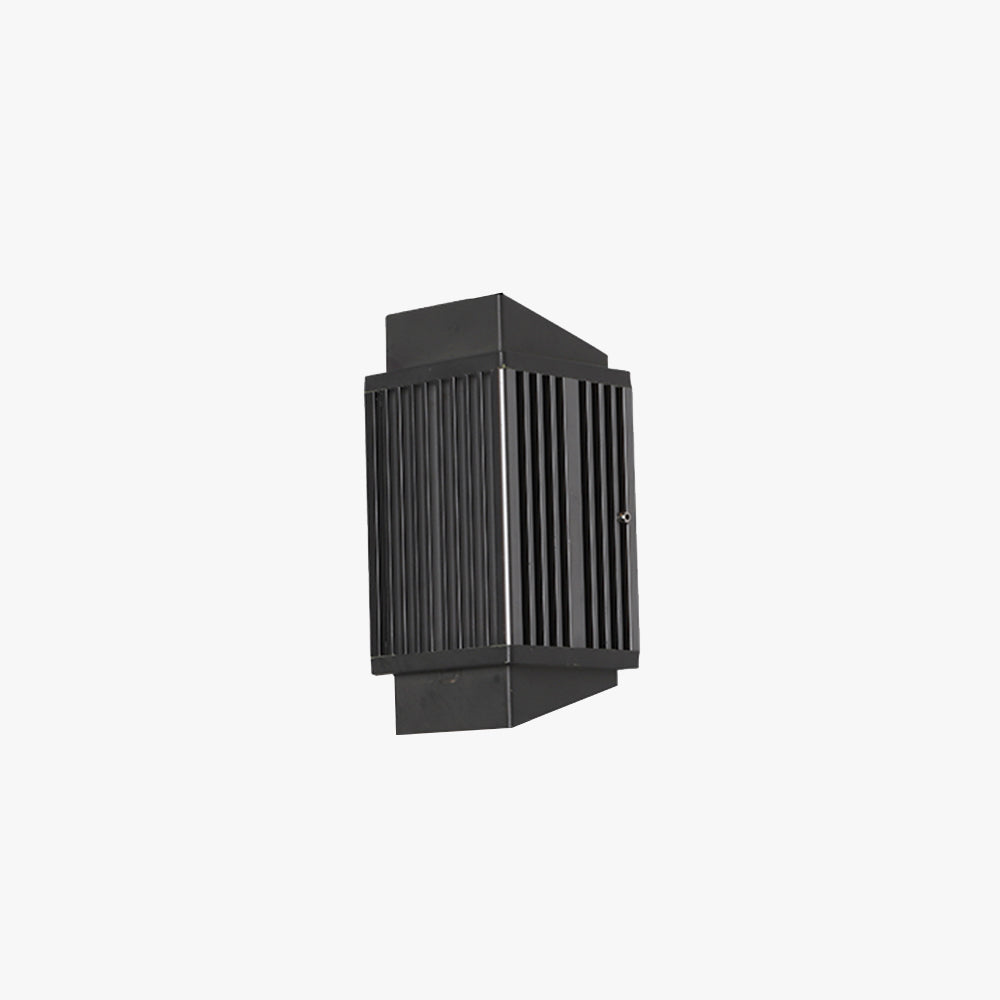Ray Modern Round/Rectangular Metal/Acrylic Outdoor Wall Lamp, Black - Neutral Decor