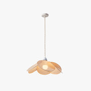 Ritta Minimalist Fabric Flower Pendant Light, Orange/Brown/Beige - Neutral Decor