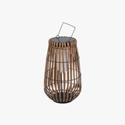 Ray Retro Lantern Solar/Rechargeable Outdoor Floor Lamp, Brown - Neutral Decor