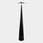 Salgado Modern Saucer Shaped Metal Floor Lamp,Black - Neutral Decor