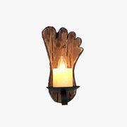Epoch Wall Lamp Foot Shape Vintage, Wood/Metal, Bedroom - Neutral Decor