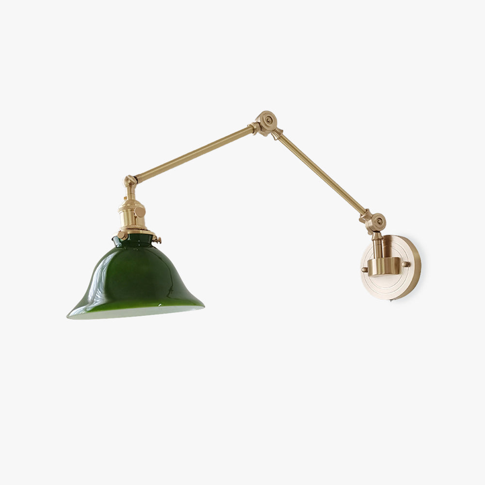 Tiffany Vintage Foldable Wall Lamp, Green/White - Neutral Decor