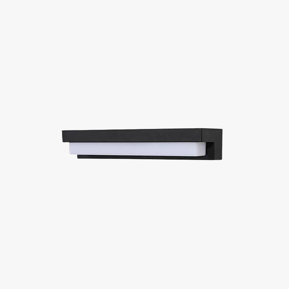 Ray Minimalist Solar Linear Acrylic Outdoor Wall Lamp, Black - Neutral Decor
