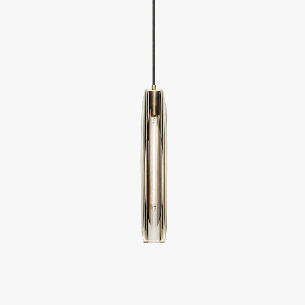 June Brass Designer Glass Pendant Lamp Smoky-Neutral Decor
